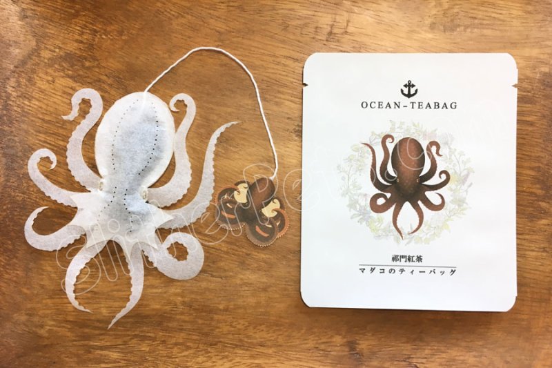 Octopus Red Keemon Tea Bag - Click Image to Close
